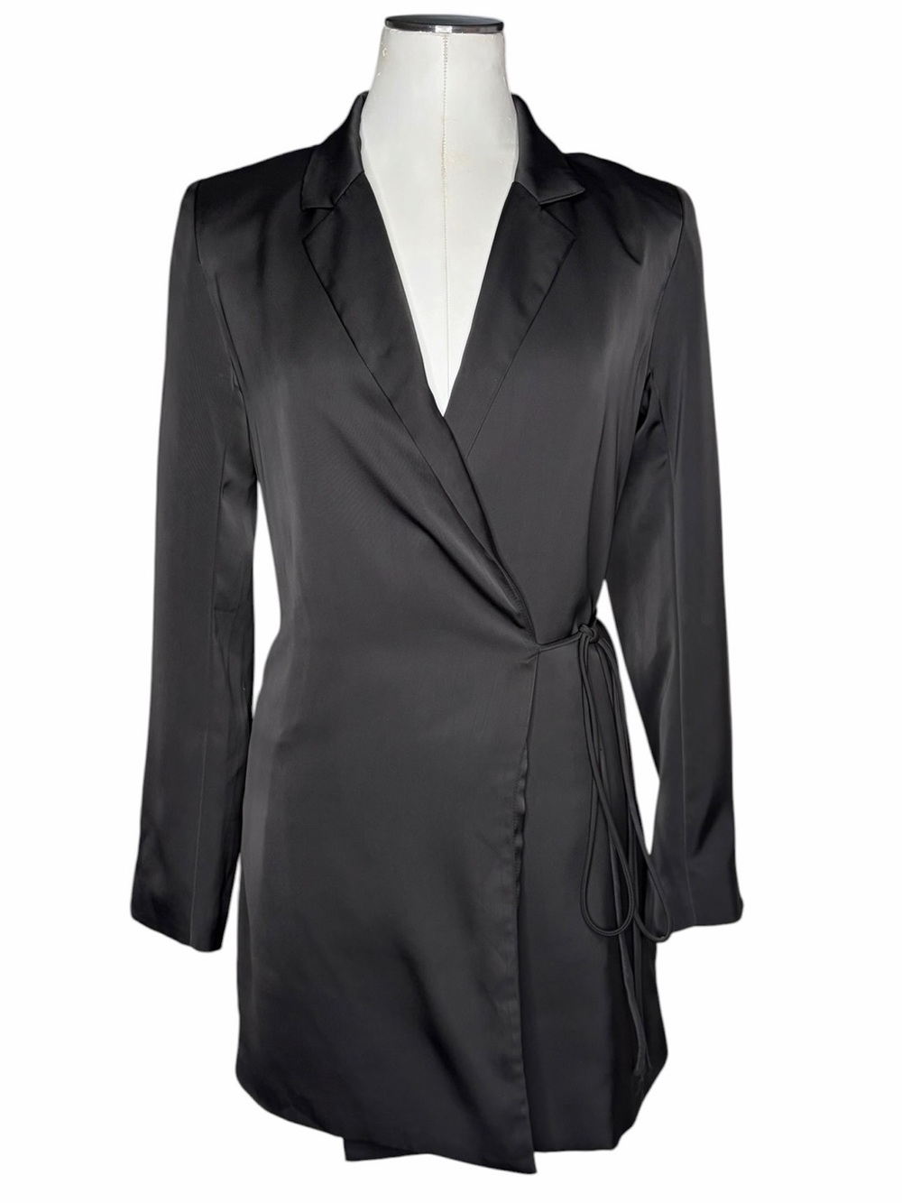 Vine Tree Black Tuxedo Wrap Dress size Small